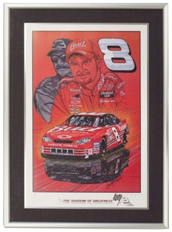Sam Bass The Shadow Of Greatness" Dale Earnhardt & Junior Framed Artist Proof